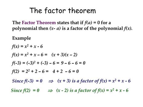 Method 2: Factorising Cubics using the Factor Theorem. If you are given no factors, then you can use the Factor Theorem to find one factor, and then use Method 1 from above. Reminder: The Factor Theorem is defined as: “If f(x) is a polynomial, and f(k)=0, then (x-k) is a factor of f(x) ” or